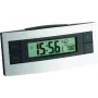 TFA 60.2511 Funkuhr Wecker - Schwarz/Silber - LCD-Anzeige - Innentemperatur - Schlummerfunktion - Blaue Hintergrundbeleuchtung - 2x AAA