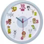 TFA 60.3051.14 Little Animal Kinder-Wanduhr - Hellblau - 30,9 cm - Quarz - Analog - Silent Sweep