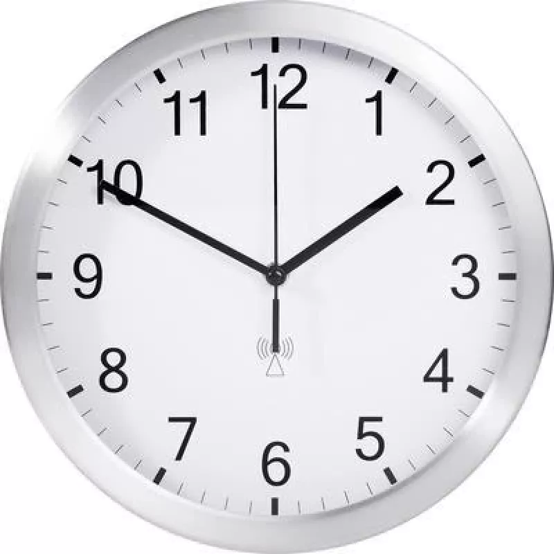 TFA 98.1091 Wanduhr - Quarz Analog, Weißes Zifferblatt, Schwarze Zeiger, 25 cm, Wandmontage