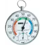 TFA Dostmann 45.2027 Analoges Rundes Wandthermometer, Weiß, -30 bis +50 °C, Batterielos