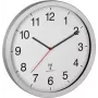 TFA Dostmann 60.3545.02 Funk-Wanduhr, Silber, Großes LCD-Display, 400x50x400 mm