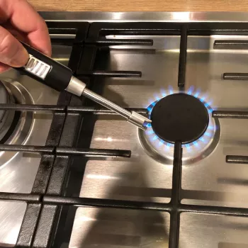 TFA Dostmann Elektronisches Lichtbogen-Feuerzeug mit flexiblem Hals, wiederaufladbar, Schwarz 98.1118.01
