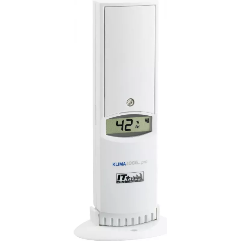 TFA Dostmann Thermo-Hygro Sensor mit Display, 30.3180.IT, für TFA Klimalogg Pro