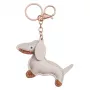 TFO Universal Phone Chain Beige Dachshund - Verstellbares Crossbody-Lanyard mit Patch-Adapter