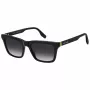 THE MARC JACOBS MARC846S807 Herren eckige Sonnenbrille - Schwarzer Acetatrahmen, graue Polycarbonatgläser, UV400-Schutz