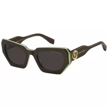THE MARC JACOBS Damen-Sonnenbrille MARC851/S - Cat-Eye-Acetatrahmen, graue Verlaufsgläser, 52 mm