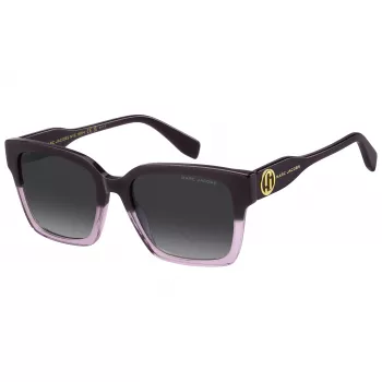 THE MARC JACOBS Damen Sonnenbrille MARC814SB3V - Schwarzer Acetatrahmen, graue Verlaufsgläser, 53 mm