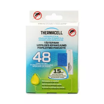 Thermacell Mosquito Repellent Refill R-4 48H – 12 Matten & 4 Patronen, geruchslos, DEET-frei
