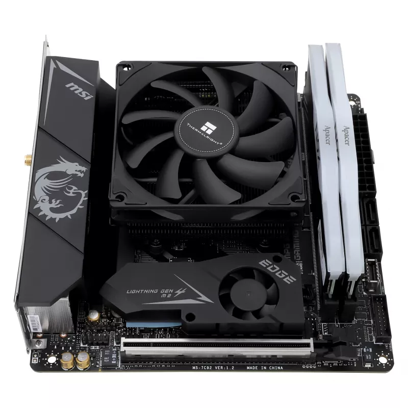 Thermalright AXP90-X36 Black Low Profile CPU-Kühler, 92mm PWM-Lüfter, ITX, Intel & AMD