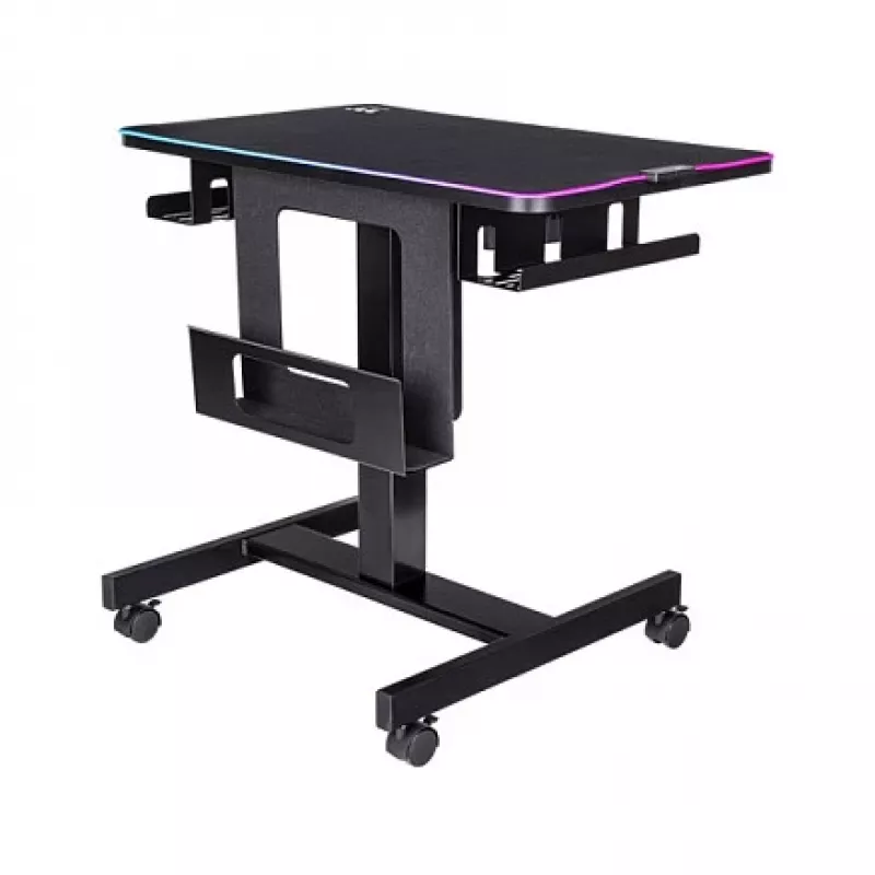 Thermaltake CycleDesk 100 GGD Elektrisch höhenverstellbarer Schreibtisch mit RGB, Schwarz