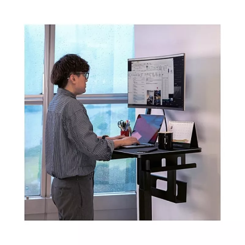 Thermaltake CycleDesk 100 GGD Elektrisch höhenverstellbarer Schreibtisch mit RGB, Schwarz