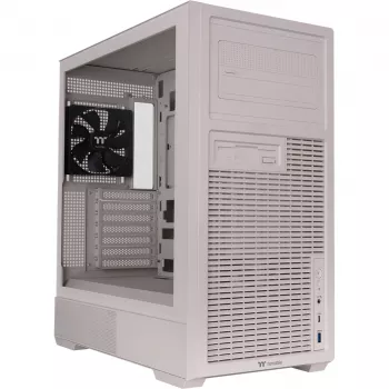 Thermaltake Retro 360 Beige Mid Tower PC-Gehäuse mit gehärtetem Glas