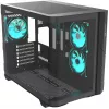 Thermaltake Vision 330 CR ARGB SE Edition Mid Tower Gehäuse, Schwarz, 3x gehärtete Glasscheiben, 3x CT140 ARGB Lüfter