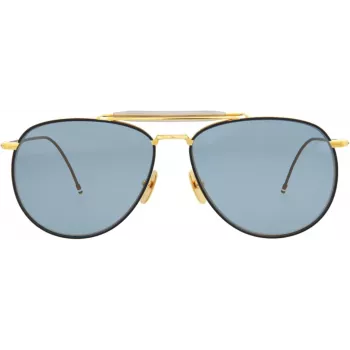 Thom Browne TB015LTDNVY62 Unisex Aviator Sonnenbrille Navy 62mm