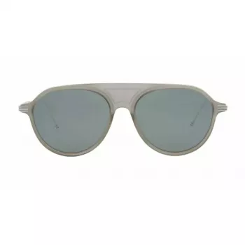 Thom Browne TB809BGRYSLV5 Unisex Sonnenbrille - Grauer Rahmen, versilberte Spiegelgläser, 55/18/145 mm
