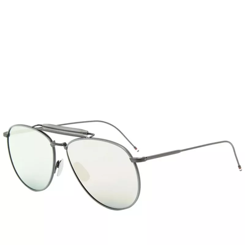 Thom Browne Unisex TB015LTDBLKGR Aviator Sonnenbrille 62/15/144 mm