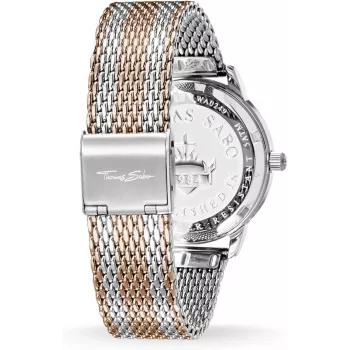 THOMAS SABO Damenuhr WA02732832013 - Quarz, Edelstahl, Silbernes Zifferblatt