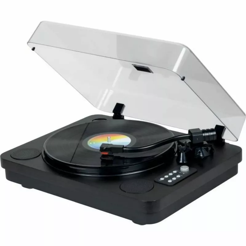 THOMSON TT650BT Plattenspieler mit integrierten Lautsprechern, Aufnahme auf USB, Schwarz
