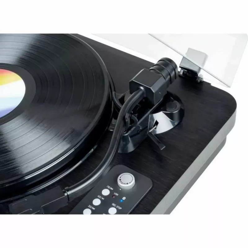 THOMSON TT650BT Plattenspieler mit integrierten Lautsprechern, Aufnahme auf USB, Schwarz