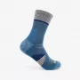 THORLO'S Gestreifte Light Cushion Crew Wandersocken - Large (EU 43-47) Schwarz/Grau