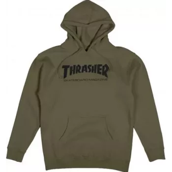 Thrasher Hoodie Skate Mag Army Green S
