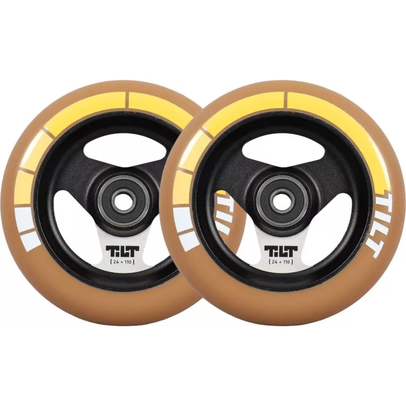 Tilt Stage I Pro Scooter Wheels 2-Pack Gold Stripe