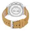 TIMBERLAND Herren Analog Quarzuhr TDWGF0074901 – Blaues Zifferblatt, Braunes Lederarmband, 46mm