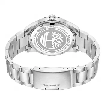 Timberland Herren Analog-Quarzuhr TDWGG0030001 45mm Edelstahlgehäuse braunes Lederarmband