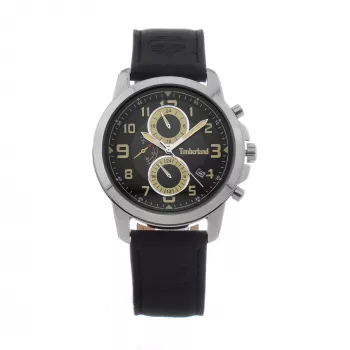 TIMBERLAND Herren Ashmont Quarz Analoguhr TDWGF9002401 45 mm Edelstahlgehäuse braunes Lederarmband
