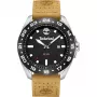 Timberland Herren Henniker II Analog-Quarzuhr 44mm Edelstahlgehäuse braunes Lederarmband TDWGB0029401
