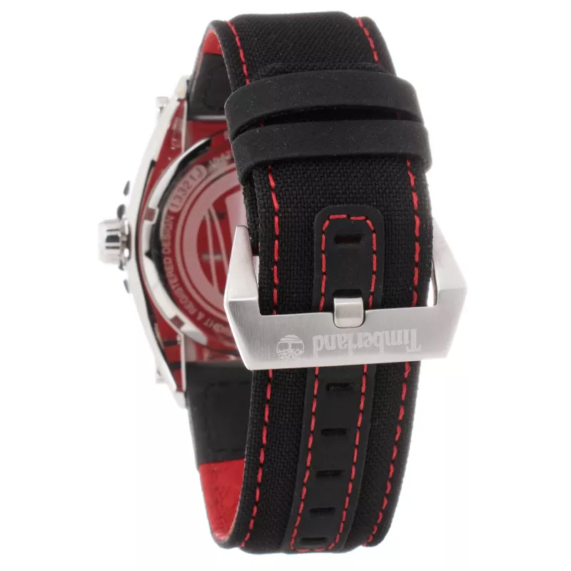 Timberland Herren Henniker II Analog Quarzuhr 45mm Blaues Zifferblatt Braunes Lederarmband 13321JS-12PNN