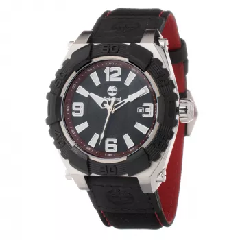 Timberland Herren Henniker II Analog Quarzuhr 45mm Blaues Zifferblatt Braunes Lederarmband 13321JS-12PNN