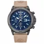 Timberland Herren Henniker II Analog Quarzuhr TDWGF9002902 46 mm Blaues Zifferblatt Braunes Lederarmband