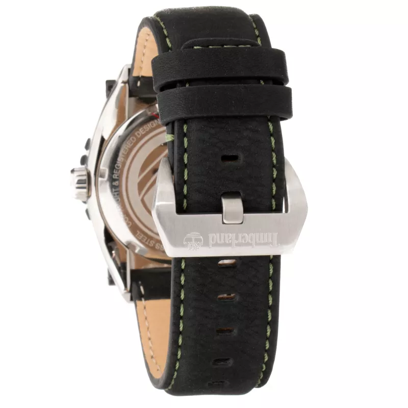 TIMBERLAND Herren Henniker II Quarz-Analoguhr 45mm Edelstahlgehäuse Braunes Lederarmband
