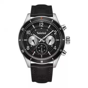 Timberland Herren Henniker II Quarzuhr TDWGF2201001 46mm Edelstahlgehäuse Braunes Lederarmband
