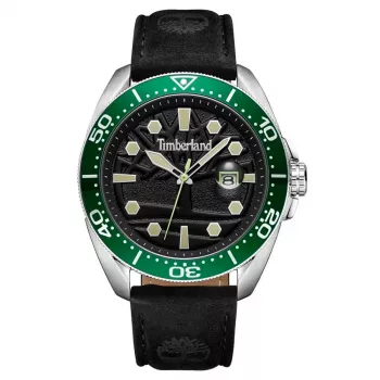 Timberland Herren Henniker Quarz Analoguhr TDWGB2230603 44mm Schwarz Edelstahl Leder