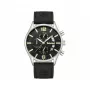 Timberland Herren Quarz Analoguhr TDWGC9001201 43 mm Edelstahlgehäuse Schwarzes Zifferblatt Braunes Lederarmband