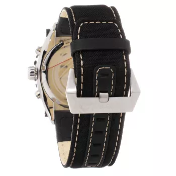 TIMBERLAND Herrenuhr Henniker II 133317JS11NNN 45mm Edelstahlgehäuse Schwarzes Zifferblatt Braunes Lederarmband Quarz
