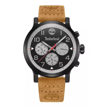Timberland Herrenuhr Henniker II TDWGF0028902 46mm Edelstahl braunes Leder