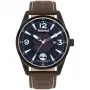 TIMBERLAND Herrenuhr TBL16004JYU03 43mm blaues Zifferblatt braunes Lederarmband
