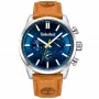 Timberland Herrenuhr TDWGF0028702M (53mm) - Edelstahlgehäuse, braunes Lederarmband, schwarzes Zifferblatt