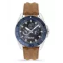 Timberland Herrenuhr TDWGF2200903 45mm Edelstahl braunes Leder