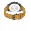 Timberland Herrenuhr TDWGF2230406M 46mm Edelstahl Blaues Zifferblatt Braunes Lederarmband