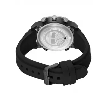 TIMBERLAND Herrenuhr TDWGP2104704 45mm Edelstahl Quarz Analog Dunkelblaues Zifferblatt Braunes Lederarmband Datum Tag 24-Stunden-Unterzifferblatt 5 ATM Wasserdichtigkeit