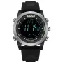 TIMBERLAND Herrenuhr TDWGP2104704 45mm Edelstahl Quarz Analog Dunkelblaues Zifferblatt Braunes Lederarmband Datum Tag 24-Stunden-Unterzifferblatt 5 ATM Wasserdichtigkeit