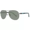 Timberland TB9086-6209D Herren Polarized Sonnenbrille - Matt Schwarzer Rahmen, Grüne Gläser