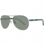 Timberland TB9086-6209D Herren Polarized Sonnenbrille - Matt Schwarzer Rahmen, Grüne Gläser