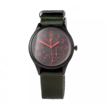TIMEX Expedition North Field Post Herren Analog-Quarzuhr 41mm grünes Zifferblatt braunes Lederarmband TW2V11000LG