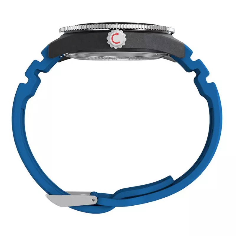 Timex Expedition North Field Post Solar Herrenuhr TW2Y02500 - 43 mm schwarzes Zifferblatt, grünes Stoffarmband, Saphirglas