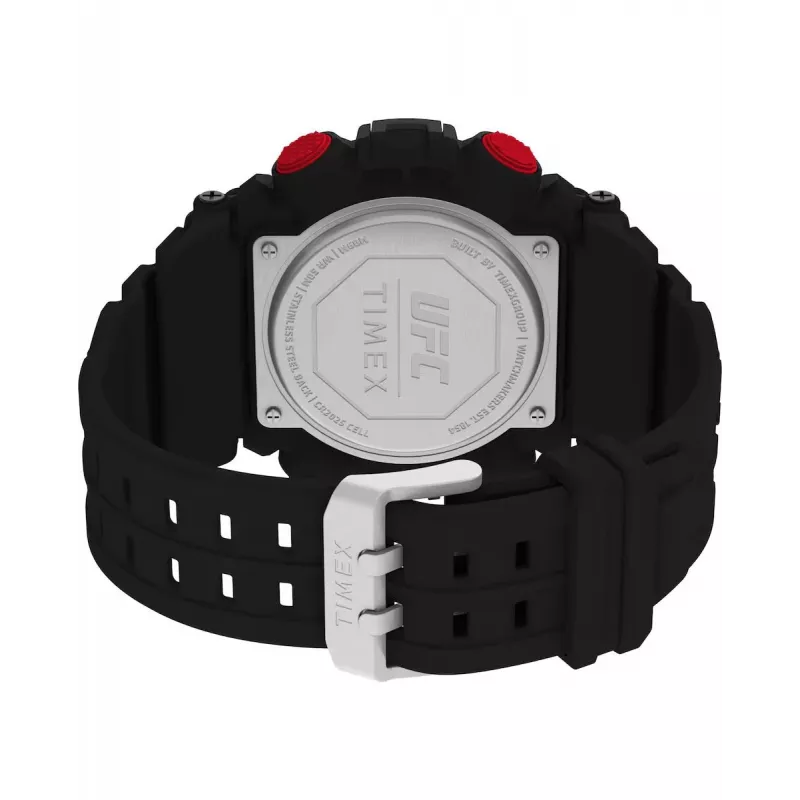 TIMEX Herren Digitaluhr Quarz TW5M53700 50mm Schwarz Resin Silikon